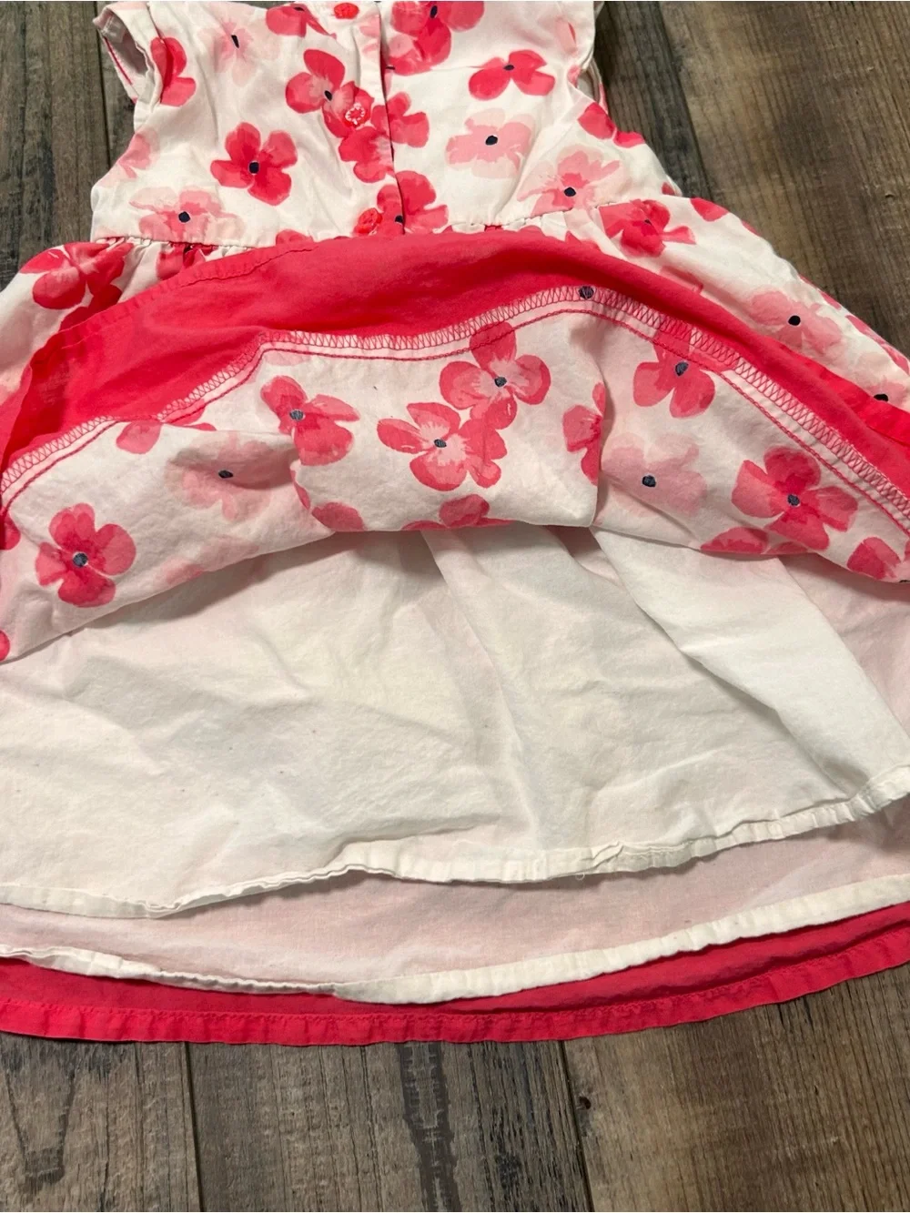 Gymboree Flower 100% Cotton Dress 2T Pink White‎